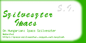 szilveszter ipacs business card